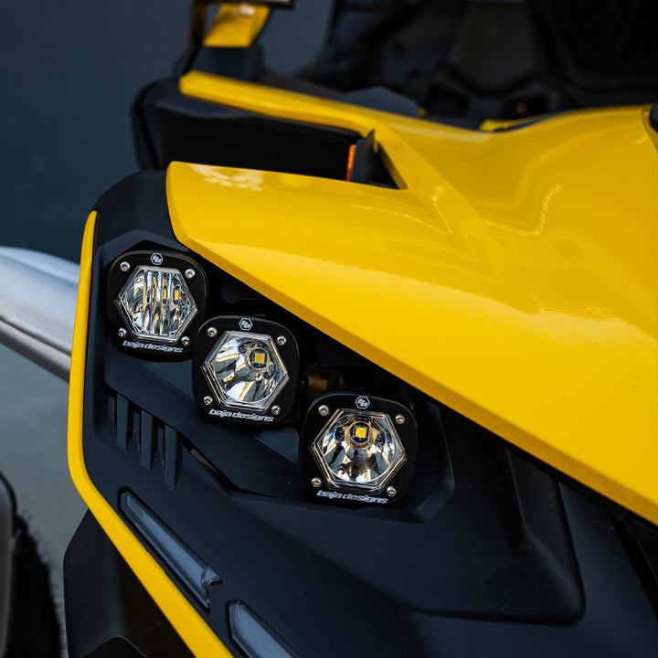 Baja Designs 2024 Can-Am Maverick R Triple S1 Unlimited Headlight Kit - Bull Strap