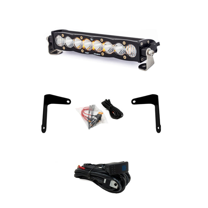 Baja Designs Can-Am X3 Shock Mount Kit w/10in S8 Light Bar Clear - Bull Strap