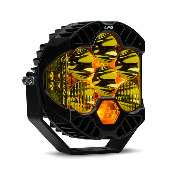 Baja Designs LP6 Pro Driving/Combo LED - Amber - Bull Strap