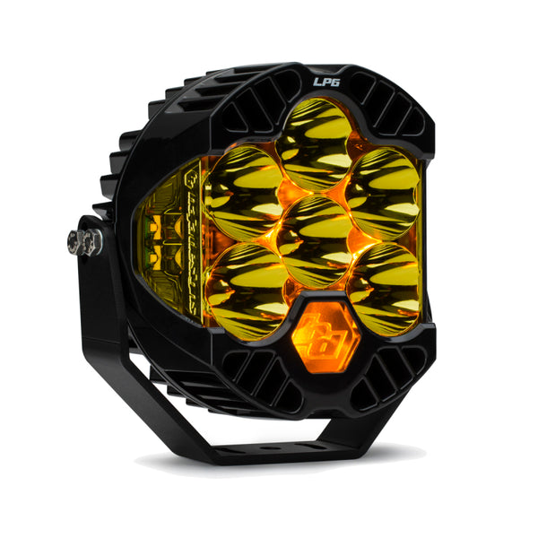 Baja Designs LP6 Pro Spot LED - Amber - Bull Strap
