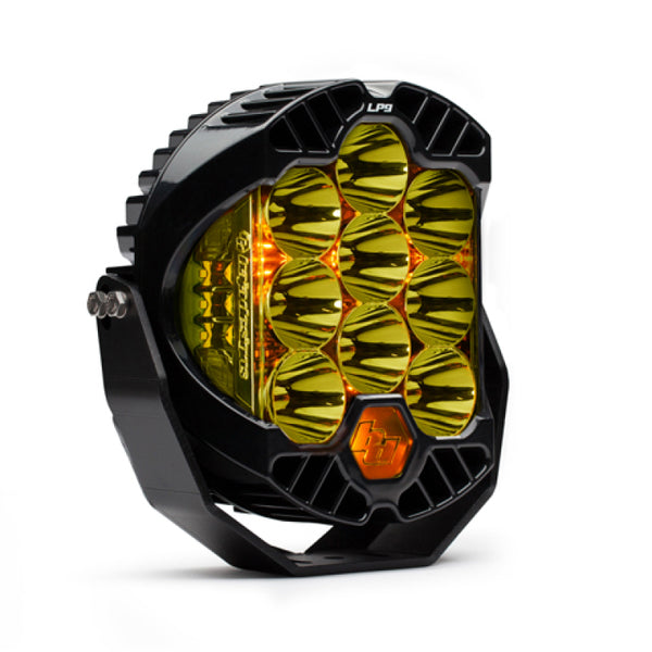 Baja Designs LP9 Racer Edition Series High Speed Spot Pattern LED Light Pods - Amber - Bull Strap