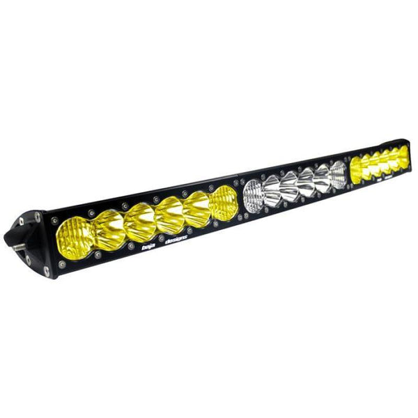 Baja Designs OnX6 Arc Series Dual Control Pattern 30in LED Light Bar - Amber/White - Bull Strap