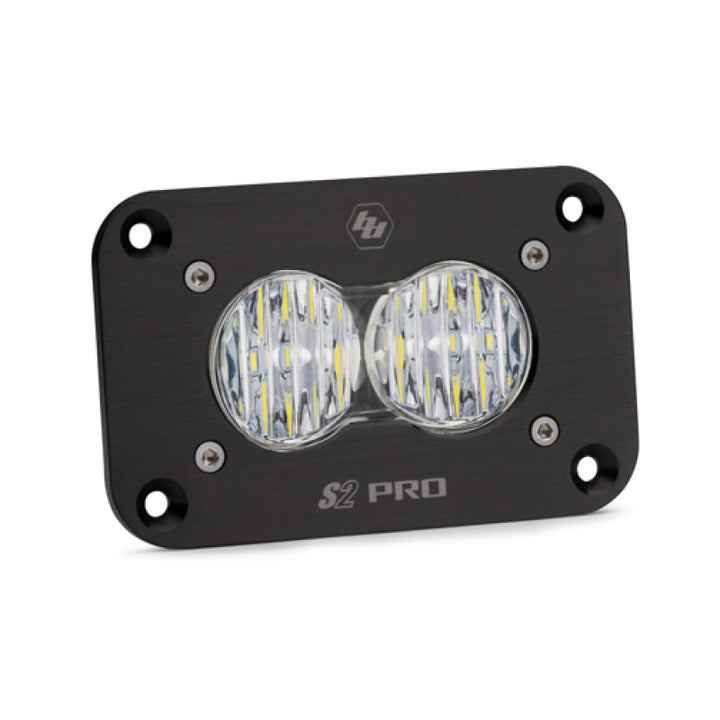 Baja Designs S2 Pro Flush Mount Wide Cornering Pattern LED Work Light - Clear - Bull Strap