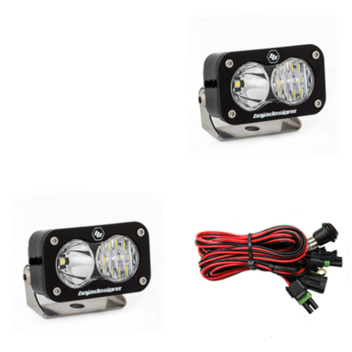 Baja Designs S2 Pro Series LED Light Pods Driving Combo Pattern - Pair - Bull Strap