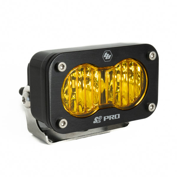 Baja Designs S2 Pro Wide Cornering Pattern LED Light - Amber - Bull Strap