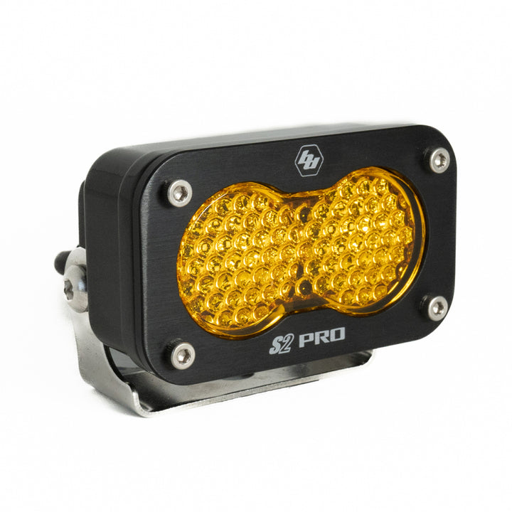 Baja Designs S2 Pro Work/Scene Pattern LED Light - Amber - Bull Strap