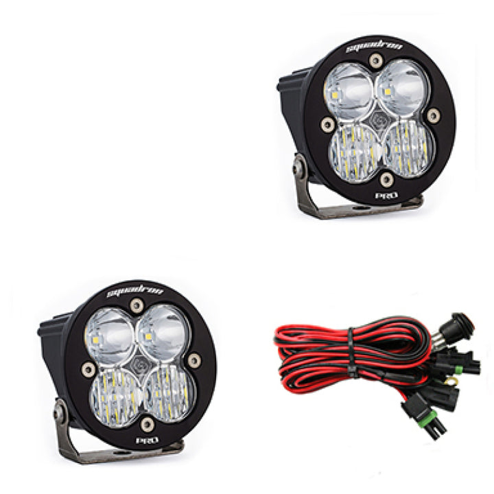 Baja Designs Squadron R Pro Driving/Combo Pair LED Light Pods - Bull Strap