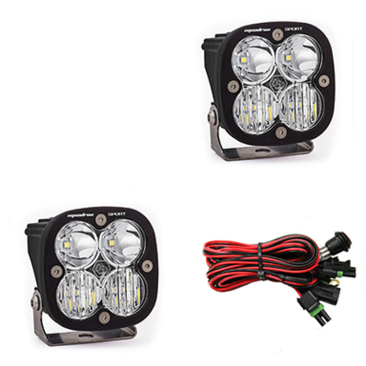 Baja Designs Squadron Sport Driving/Combo Pair LED Light Pods - Clear - Bull Strap