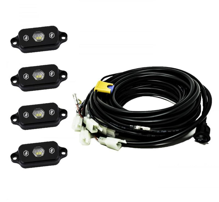 Baja Designs Universal White Rock Light Kit - Bull Strap