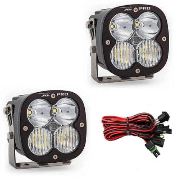 Baja Designs XL Pro Series Driving Combo Pattern Pair LED Light Pods - Bull Strap