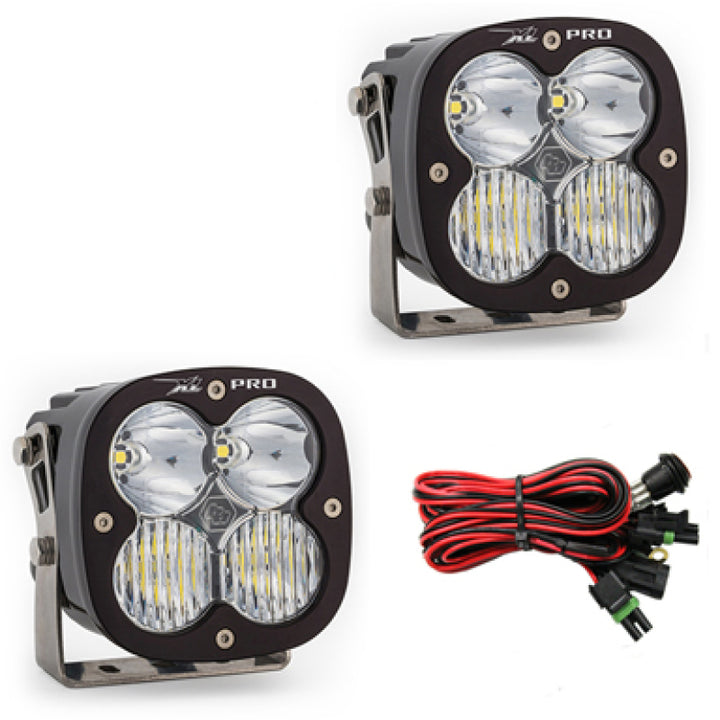 Baja Designs XL Pro Series Driving Combo Pattern Pair LED Light Pods - Bull Strap