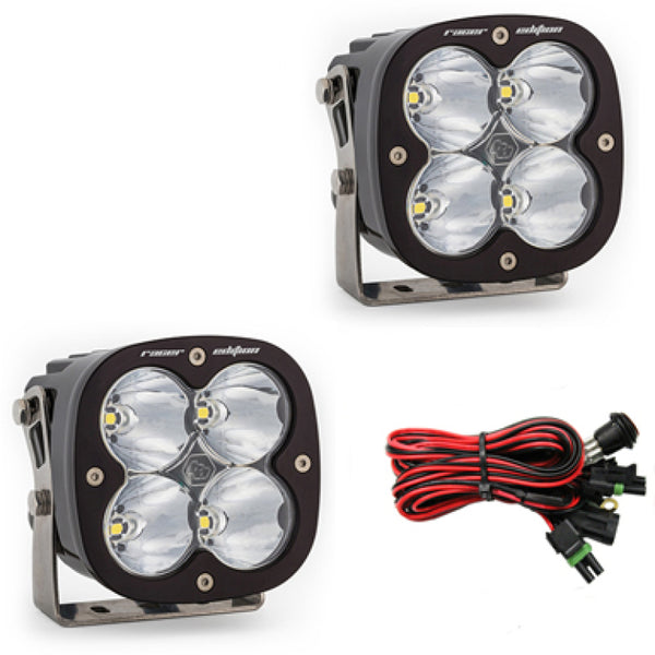 Baja Designs XL Racer Edition High Speed Spot Pair LED Light Pods - Clear - Bull Strap