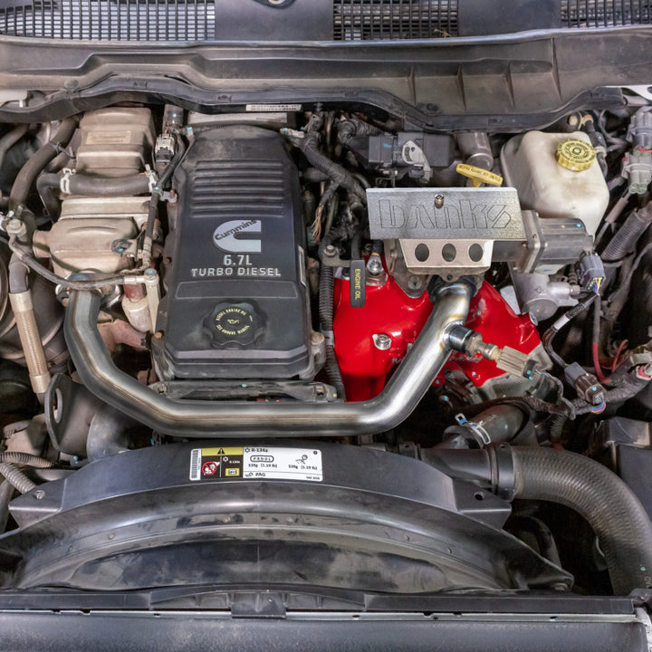 Banks Power 07.5-12 Ram Cab Chassis 6.7L Diesel Monster-Ram Intake System w/Fuel Line - Red - Bull Strap