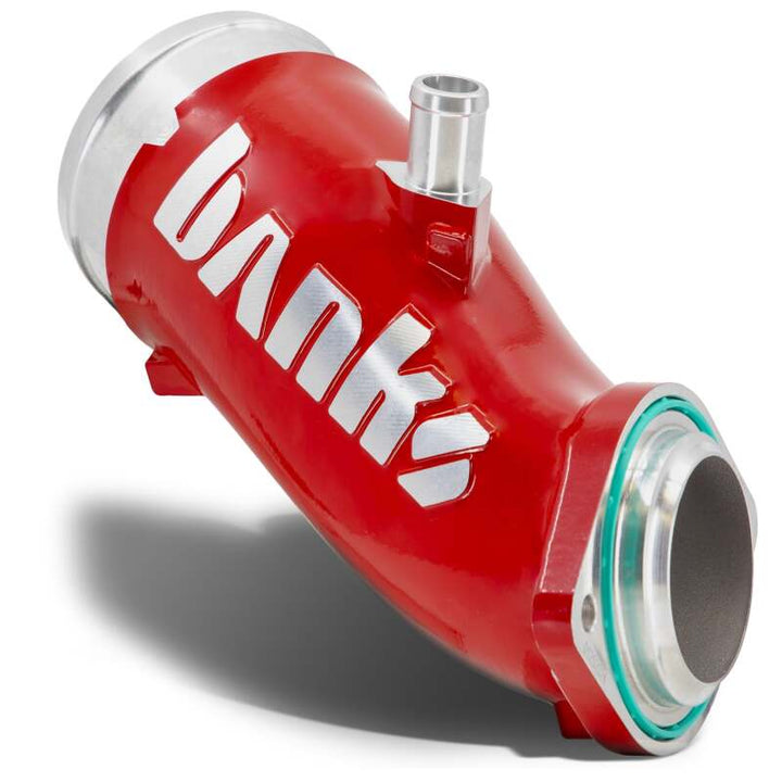Banks Power 17-24 Chevrolet/GMC 2500/3500 6.6L Duramax L5P Monster-Ram Turbo Inlet Elbow - Red - Bull Strap