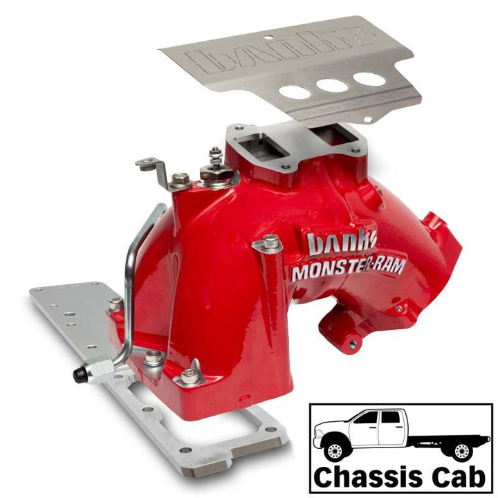 Banks Power 19-24 Ram 3500/4500/5500 6.7L Diesel Monster-Ram Intake System w/Fuel Line - Red - Bull Strap