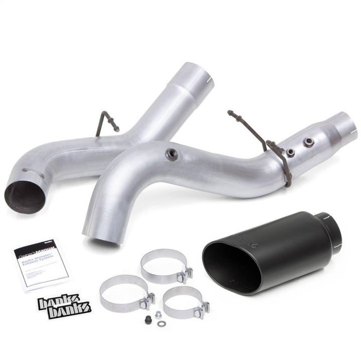 Banks Power 20-21 Chevy/GMC 2500/3500 6.6L Monster Exhaust System - Black Tip - Bull Strap