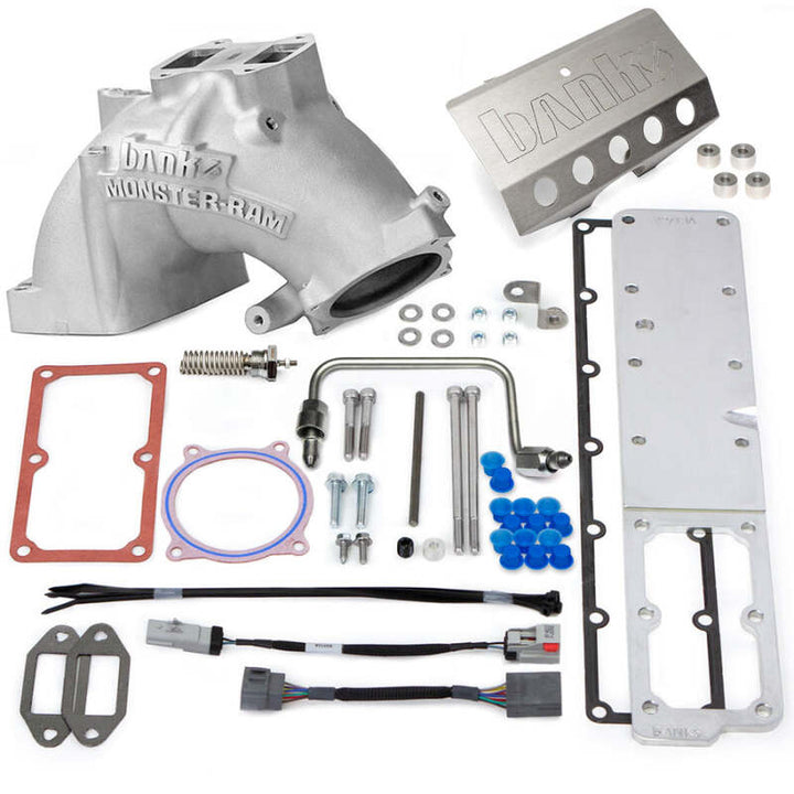 Banks Power 2007.5-2012 Ram 6.7L Monster-Ram Intake System Gen-2 w/Fuel Line-Natural w/Heater System - Bull Strap