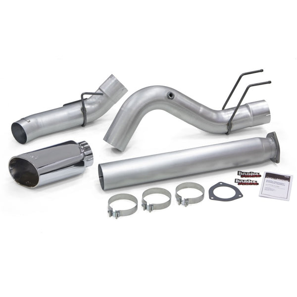 Banks Power 2017 Ford 6.7L 5in Monster Exhaust System - Single Exhaust w/ Chrome Tip - Bull Strap