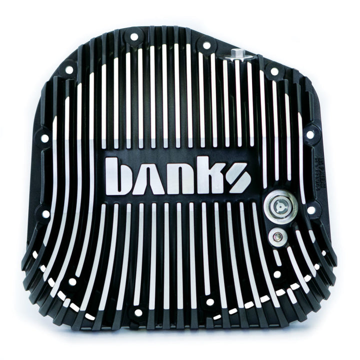 Banks Power 85-19 Ford F250/ F350 10.25in 12 Bolt Black Milled Differential Cover Kit - Bull Strap