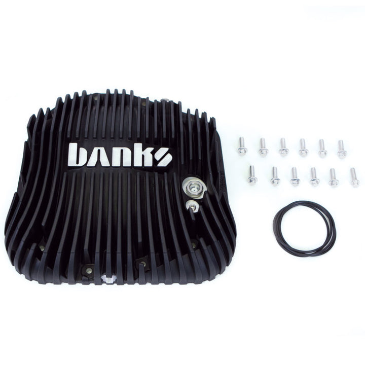 Banks Power 85-19 Ford F250/ F350 10.25in 12 Bolt Black-Ops Differential Cover Kit - Bull Strap