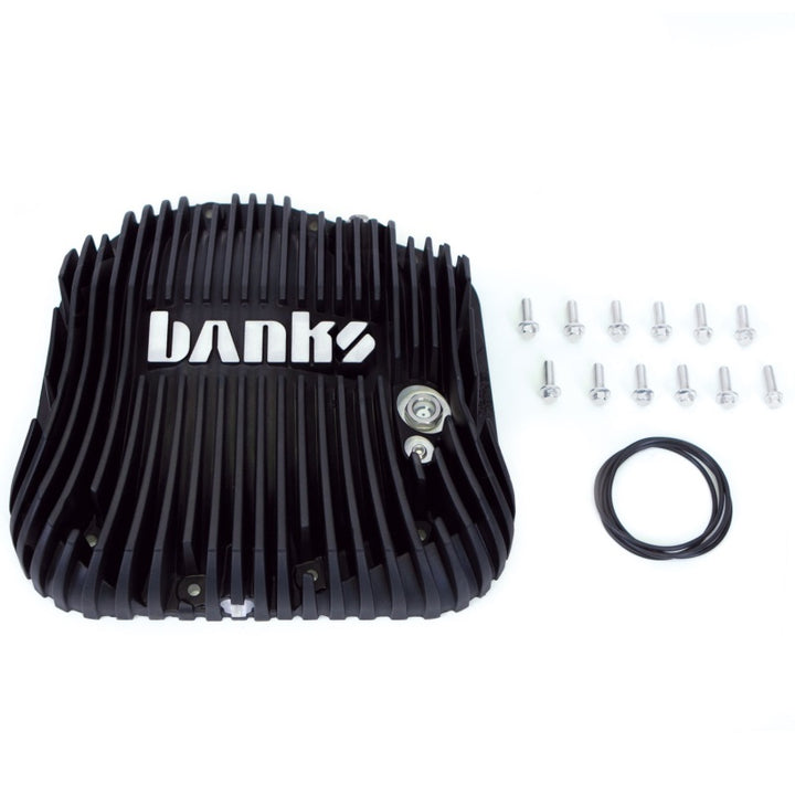 Banks Power 85-19 Ford F250/ F350 10.25in 12 Bolt Black-Ops Differential Cover Kit - Bull Strap