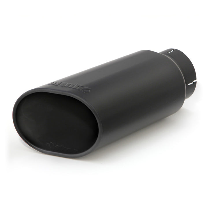 Banks Power Tailpipe Tip Kit - SS Obround Slash Cut - Black - 4in Tube - 5in X 6in X 14in - Bull Strap