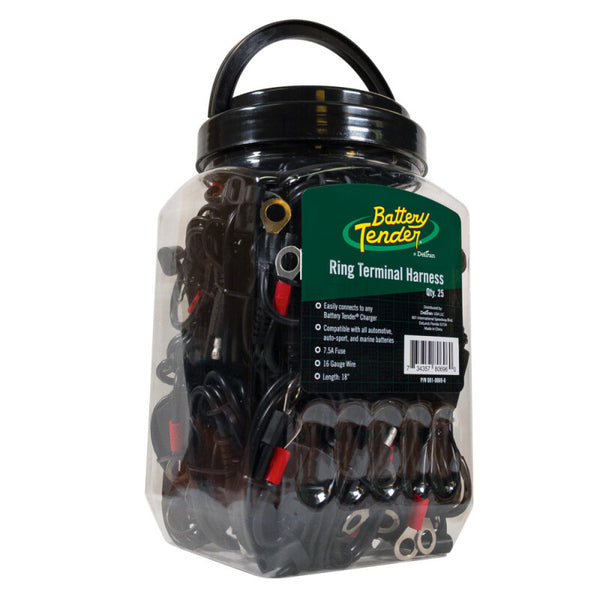Battery Tender Ring Terminal Accessory Cable Jar of 25 - Bull Strap