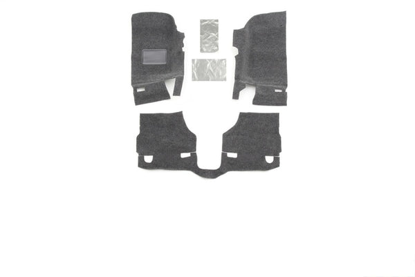 BedRug 07-10 Jeep JK 2Dr Front 3pc Floor Kit (Incl Heat Shields) - Bull Strap