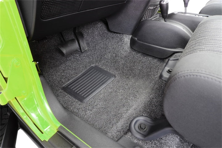 BedRug 07-10 Jeep JK 2Dr Front 3pc Floor Kit (Incl Heat Shields) - Bull Strap