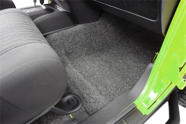 BedRug 07-10 Jeep JK 2Dr Front 3pc Floor Kit (Incl Heat Shields) - Bull Strap