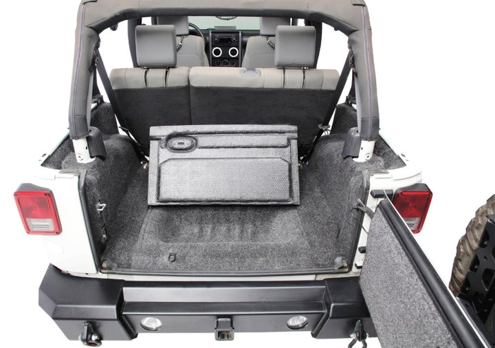 BedRug 07-10 Jeep JK 2Dr Rear 5pc Cargo Kit (Incl Tailgate & Tub Liner) - Bull Strap