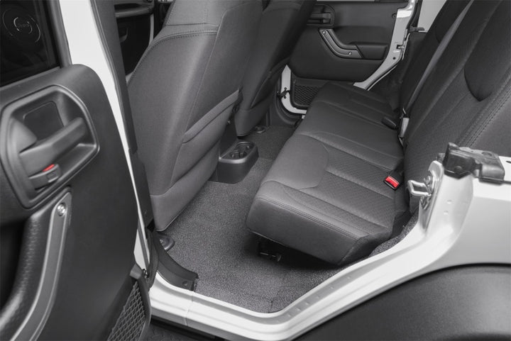 BedRug 07-16 Jeep JK Unlimited 4Dr Front 4pc BedTred Floor Kit (Incl Heat Shields) - Bull Strap