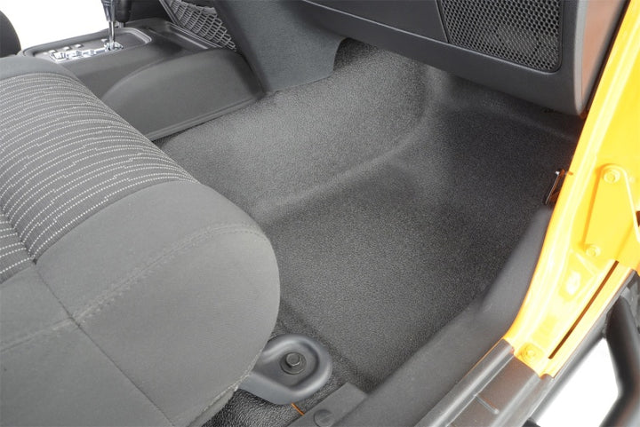 BedRug 07-16 Jeep JK Unlimited 4Dr Front 4pc BedTred Floor Kit (Incl Heat Shields) - Bull Strap