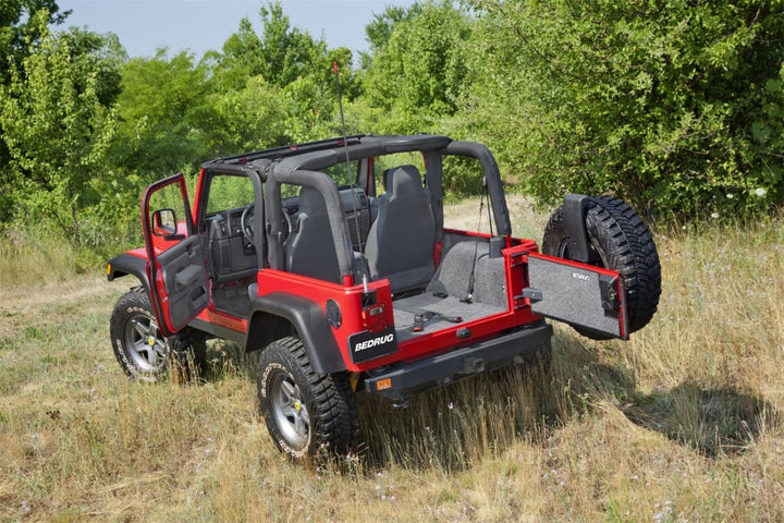 BedRug 97-06 Jeep TJ Front 3pc Floor Kit (w/o Center Console) - Incl Heat Shields (S/O Only) - Bull Strap