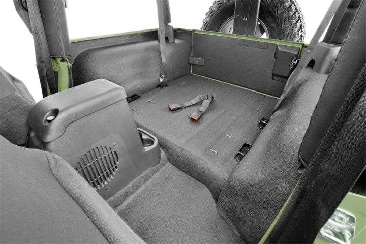 BedRug 97-06 Jeep TJ Rear 4pc BedTred Cargo Kit (Incl Tailgate) - Bull Strap