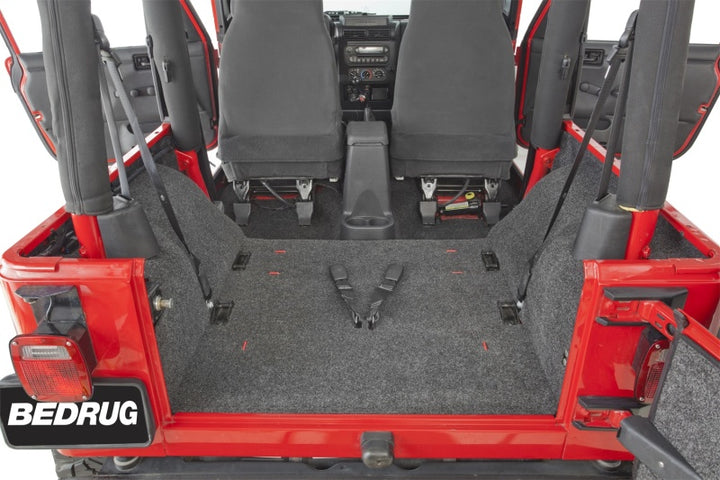 BedRug 97-06 Jeep TJ Rear Cargo Kit (Incl Tailgate) - Bull Strap