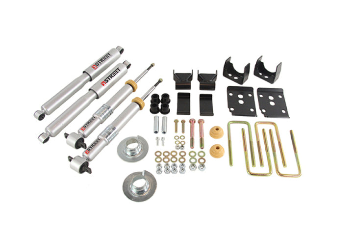 Belltech 2015+ Ford F-150 1-3in Front 5in Rear Lower Kit with SP Shocks - Bull Strap