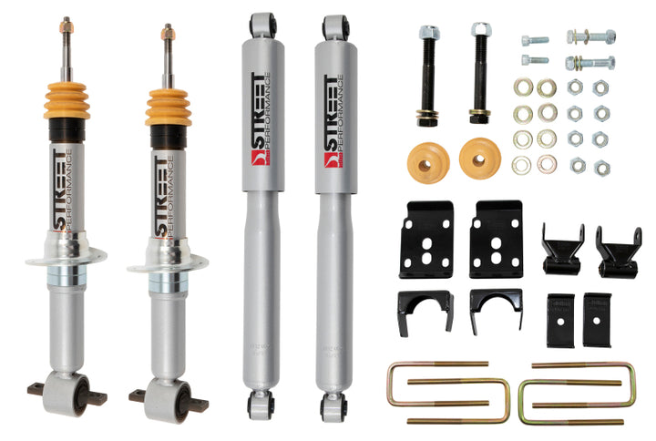 Belltech 2015+ Ford F-150 1-3in Front 5in Rear Lower Kit with SP Shocks - Bull Strap