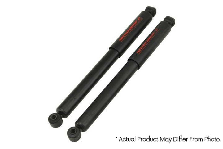 Belltech 99-06 GMC Sierra 1500 / Chevrolet Silverado 1500 Nitro Drop 2 Shock Absorber Set - Bull Strap