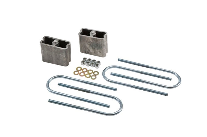 Belltech LOWERING BLOCK KIT 4inch EXTRUDED BLOCKS - Bull Strap
