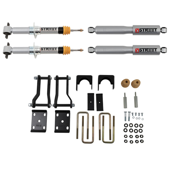 Belltech LOWERING Kit 2019+ Ford Ranger 2WD 2in Front/4in Rear - Bull Strap
