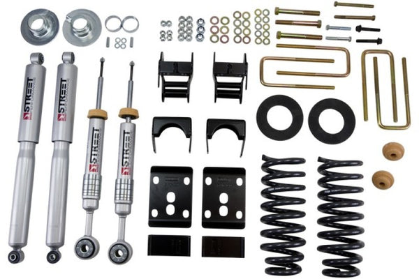 Belltech Lowering Kit 09-13 Ford F150 Ext Cab Short Bed 2WD 2in or 3in F/4in Rear w/ Shocks - Bull Strap