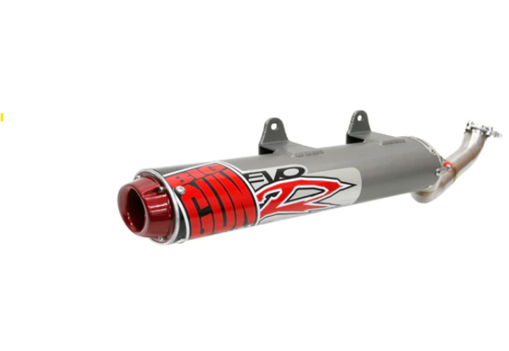 Big Gun 06-23 Yamaha RAPTOR 700 EVO R Series Slip On Exhaust - Bull Strap