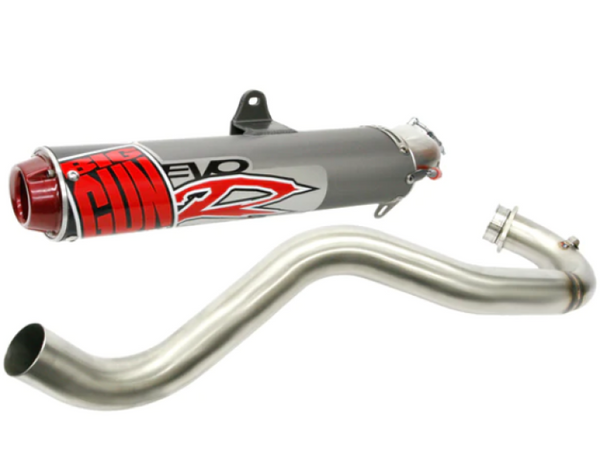 Big Gun 08-13 Honda TRX 700XX EVO R Series Slip On Exhaust - Bull Strap