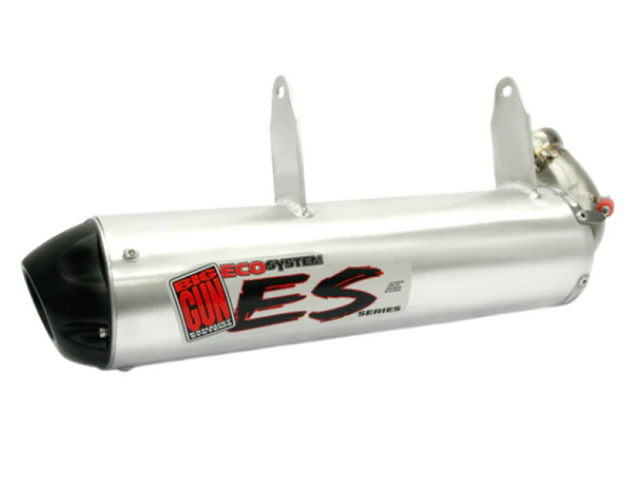 Big Gun 09-14 Polaris Sportsman 550/XP/HO/EPS/EFI ECO Series Slip On Exhaust - Bull Strap