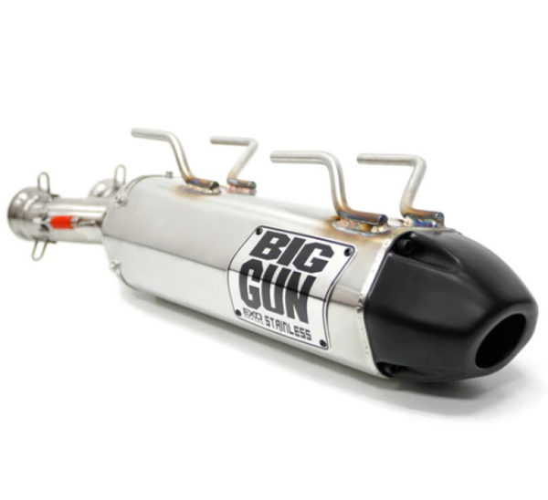 Big Gun 12-14 Arctic Cat WILDCAT 1000i H.O./4/X EXO Stainless Slip On Exhaust - Bull Strap