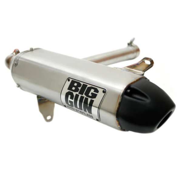 Big Gun 16-22 CAN AM RENEGADE 570/XXC EXO Stainless Slip On Exhaust - Bull Strap