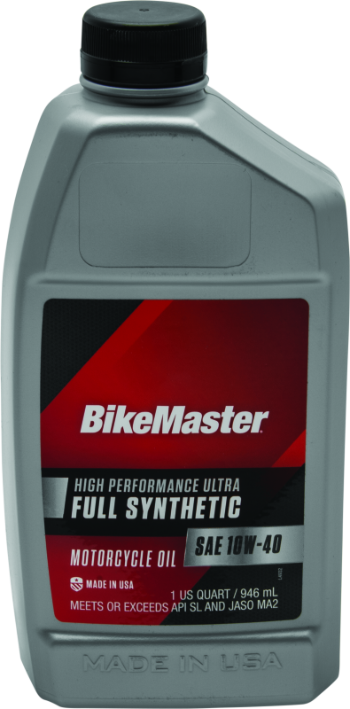 BikeMaster 10W40 Full Synthetic Oil - Quart - Bull Strap