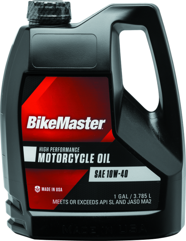 BikeMaster 10W40 Performance Oil - Gallon - Bull Strap
