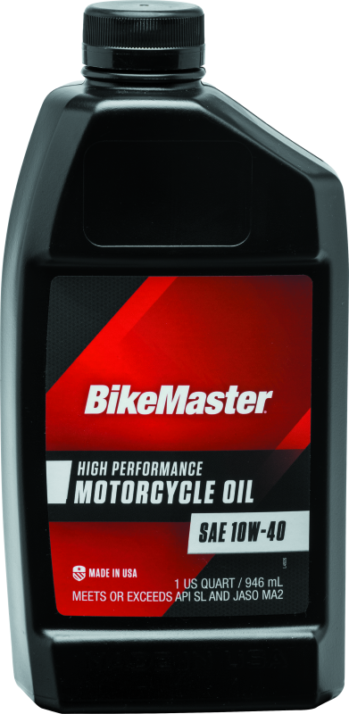 BikeMaster 10W40 Performance Oil - Quart - Bull Strap